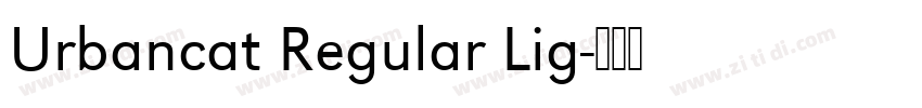 Urbancat Regular Lig字体转换